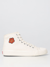 Kenzo Embroidered-logo Hi-top Sneakers In White