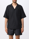 OFF-WHITE SHIRT IN SILK AND COTTON JACQUARD,E51392002