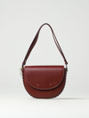 Stella Mccartney Flap Bag In Synthetic Leather With Chain Detail In Brown