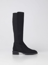 Stuart Weitzman Under-the-knee 5050 Suede And Fabric Boots In Black