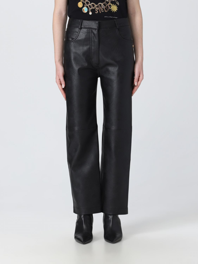 Stella Mccartney Black Wide-leg Faux-leather Trousers
