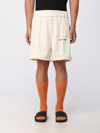 PALM ANGELS COTTON SHORTS WITH EMBROIDERED LOGO,E53305022