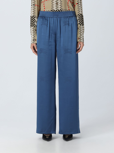 Burberry Trousers In Blue