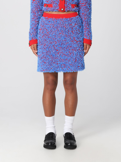 Tory Burch Confetti Tweed Mini Skirt In Blue
