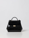 Dolce & Gabbana Sicily Bag In Patent Leather In Black