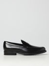 Tod's Block Heel Loafers Penny Strap In Black
