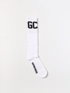 Gcds Logo-intarsia Knee-length Socks In Black