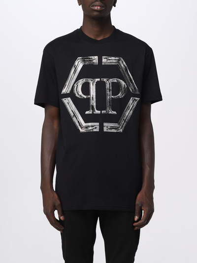 Philipp Plein Logo-print Cotton T-shirt In Black