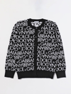 Dolce & Gabbana Wool Cardigan With Logo In Multicolor
