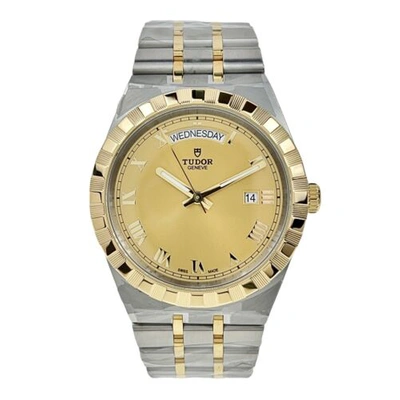 Pre-owned Tudor Royal Date Day Men's Steel And Gold Automatic Men's Watch B&p 2023