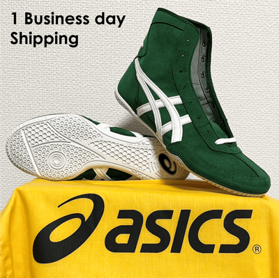 Pre-owned Asics Wrestling Boxing Shoes 1083a001 Model Ex-eo Twr900 Green White