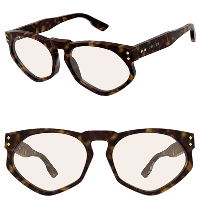Pre-owned Gucci Brown Marble Wood Yellow 1248 Unisex Chunky Gg1248s Style Sunglasses 001