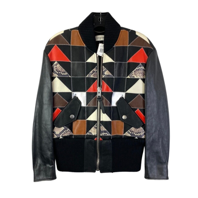 Pre-owned Coach Patchwork Leather Jacket In Multicolor
