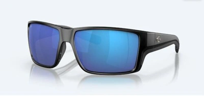 Pre-owned Costa Del Mar , Reefton Pro 90800163, Matte Black/ Blue Mirror 580g Sunglasses