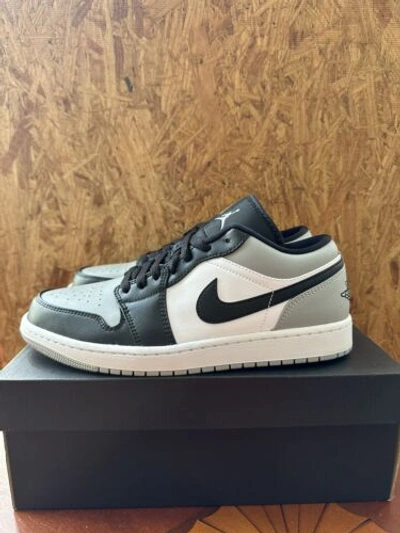 Pre-owned Jordan Nike Air  1 Low Shadow Toe Men's Size 9 Grey Black 553558-052 In Gray