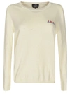 Apc Albane Logo-embroiderd Jumper Ecru