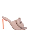 Off-white Allen 110mm Oversize-bow Sandals In Beige