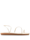 Ancient Greek Sandals Kansiz Flat Sandals In Platinum