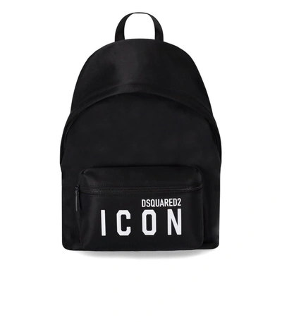 Dsquared2 Be Icon Black Nylon Backpack