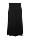 Jil Sander Sustainable Fluid Viscose Skirt 16 In Black