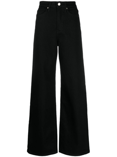 Calvin Klein High-waisted Wide-leg Jeans In Black