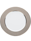 Christofle Platinum Porcelain Charger In Silver