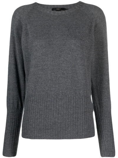 Seventy Ribbed Crew-neck Jumper In Grey