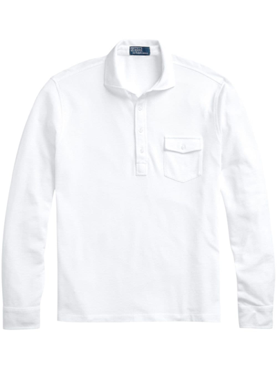 Polo Ralph Lauren Long-sleeve Cotton Polo Shirt In White