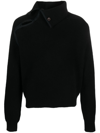 JACQUEMUS ASYMMETRIC RIBBED-KNIT JUMPER