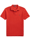 Polo Ralph Lauren Ribbed Collar Short Sleeves In Red