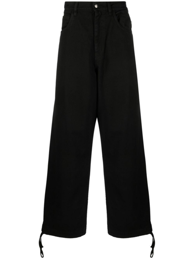 Société Anonyme Fabien Mid-rise Wide-leg Jeans In Black