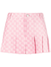 Misbhv Jacquard Canvas Monogram Corset Top In Pink