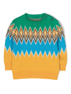 Stella Mccartney Fair Isle Intarsia-knit Jumper In Green