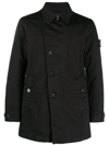 STONE ISLAND COMPASS-PATCH SINGLE-BREASTED COAT