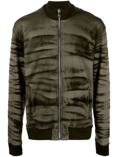 Roberto Cavalli Tiger-print Track Jacket In Green