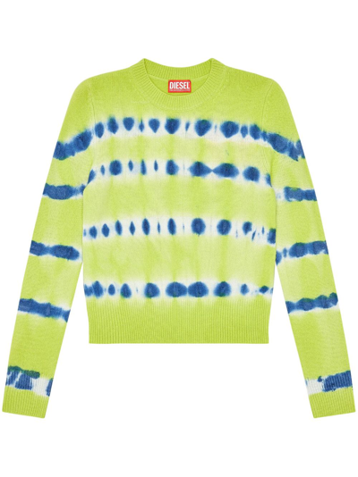 Diesel Sweater In Tie-dye Wool Jersey In Tobedefined