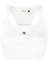 Misbhv The M Logo-embroidered Top In White