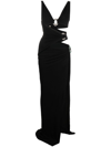 ROBERTO CAVALLI CUT-OUT SIDE-SLIT GOWN