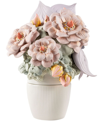 Lladrò Vase With Flowers In Multi