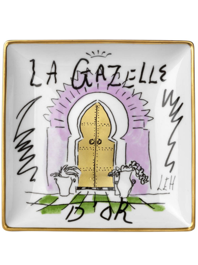 Ginori 1735 La Gazelle D'or Porcelain Tray In White