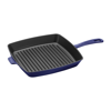 Staub 12-inch Enameled Cast Iron Grill Pan In Blue