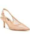 Nine West Alots Pointed Toe Slingback Pump In Beige