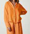 Shop Velvet By Graham & Spencer Eden Shirt In Heat In Yellow