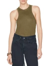 Frame Khaki Ringer Tank Top In Green