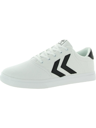 Hummel Essen Mens Low Top Canvas Casual And Fashion Sneakers In White