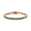 Genevive 18k Rose Gold Vermeil Bracelet In Silver