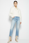Simkhai River High Rise Cropped Straight Leg Jeans In Palisades Vintage In Multi