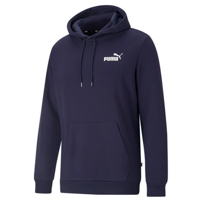 Puma Essentials Small Logo Men's Hoodie In Peacoat