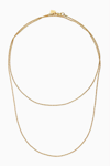 Crystal Haze Double Rope Chain Necklace In Gold