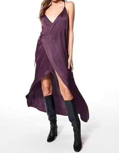 Young Fabulous & Broke Givanni Maxi Slip Dress In Raisin In Purple